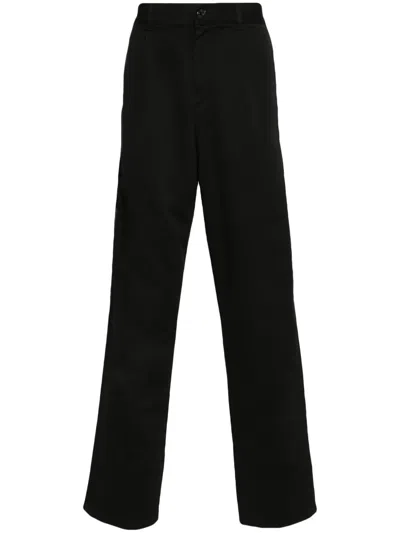 Missoni Embroidered-motif Chino Trousers In Black
