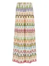 Missoni High-waisted Long Pants With Abstract Floral Pattern In Pink