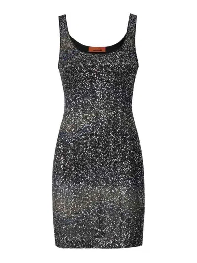 Missoni Embroidered Sequin Mini Dress In Blue