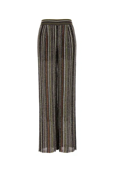 MISSONI EMBROIDERED STRETCH VISCOSE BLEND PANT