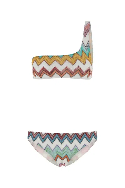 Missoni Embroidered Viscose Bikini In Multi