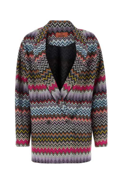 Missoni Embroidered Viscose Blend Blazer In Multi