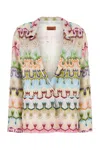 Missoni Geometric Pattern Blouse In Multicolor In White