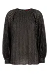Missoni Embroidered Viscose Blend Blouse In Brown