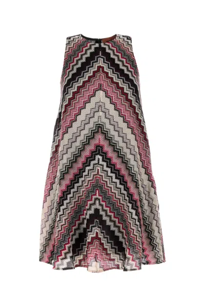MISSONI EMBROIDERED VISCOSE BLEND MINI DRESS