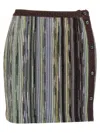 Missoni Striped Skirt With Button And Elastic Waistband