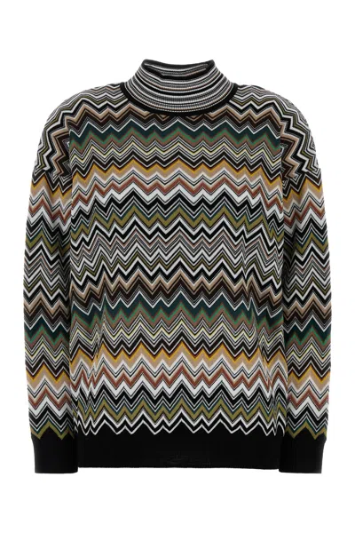 MISSONI MISSONI EMBROIDERED VISCOSE BLEND SWEATER