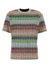 Missoni Women Embroidered Viscose Blend T-shirt In Multigreenredskyt