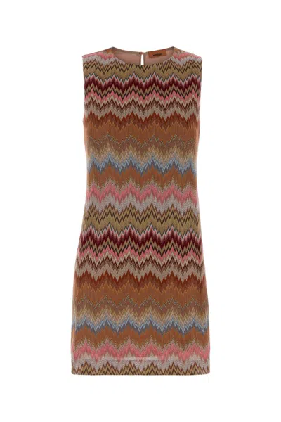 Missoni Embroidered Viscose Mini Dress In Multi