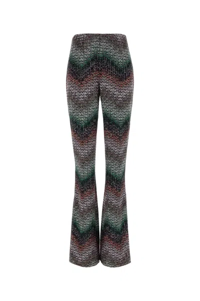 Missoni Embroidered Viscose-blend Flared Pants In Printed