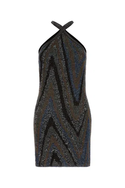 Missoni Embroidered Viscose-blend Mini Dress In Multi
