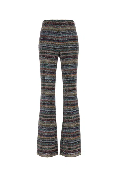 Missoni Embroidered Viscose-blend Pants In Multi