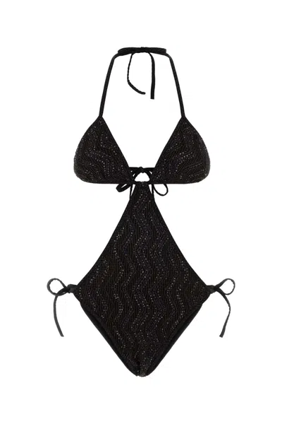 Missoni Embroidered Viscose-blend Trikini Swimsuit In Red