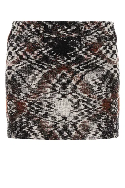 MISSONI EMBROIDERED WOOL BLEND MINI SKIRT