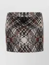 Missoni Embroidered Wool Blend Mini Skirt In Multi