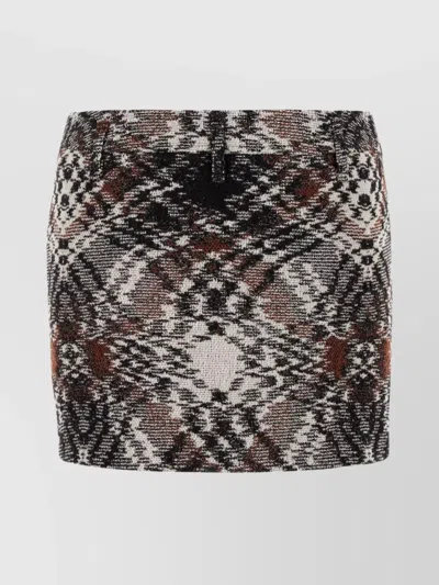 Missoni Embroidered Wool Blend Mini Skirt In Multi