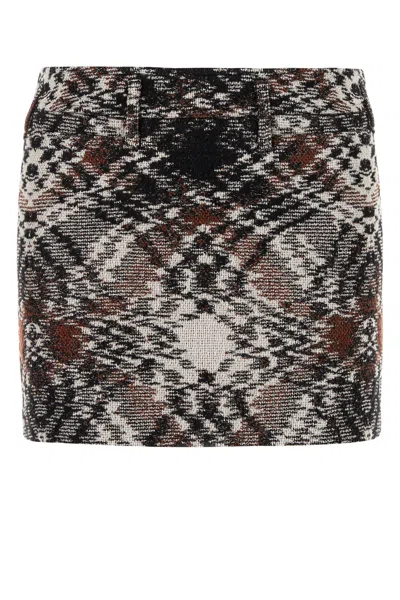 Missoni Embroidered Wool Blend Mini Skirt In White