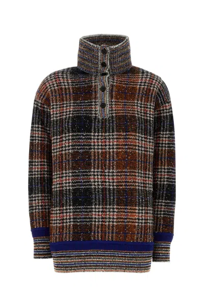 MISSONI MISSONI EMBROIDERED WOOL BLEND SWEATER