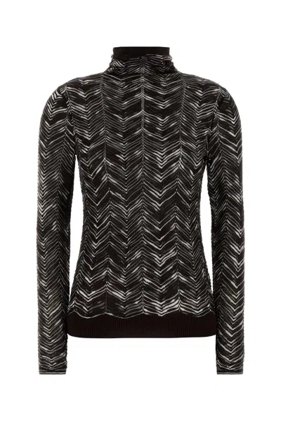 MISSONI EMBROIDERED WOOL BLEND SWEATER