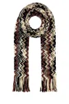 MISSONI EMBROIDERED WOOL SCARF