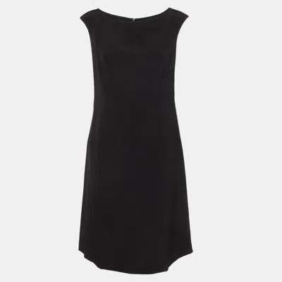 Pre-owned Missoni Escada Black Silk Sleeveless Midi Dress S