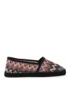 Missoni Espadrillas Slip On In Tessuto Chevron In Black