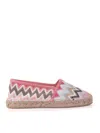 Missoni Elle Zigzag Espadrille Flats In Nude & Neutrals