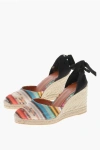 Missoni Espadrilles Eva With Iconic Motif And 9cm Wedge In Black