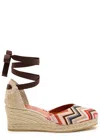 Missoni Eva 60 Zigzag Canvas Wedge Espadrilles
