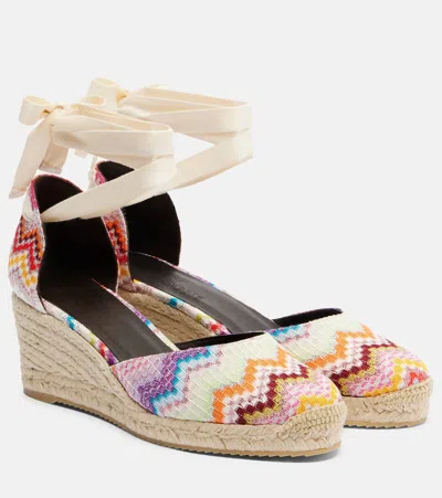 Missoni Eva 60 Zigzag Lamé Espadrille Wedges In Multi