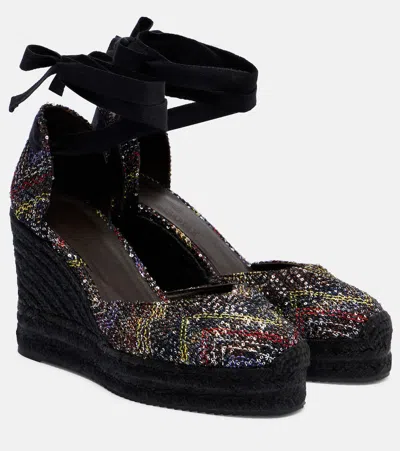 Missoni Eva 80 Sequined Espadrille Wedges In Multi