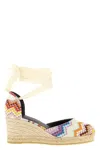 Missoni Chevron-pattern Tie Espadrilles In Multi