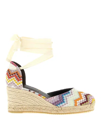 Missoni Eva 60 Striped Woven Espadrilles Sandals In Multi