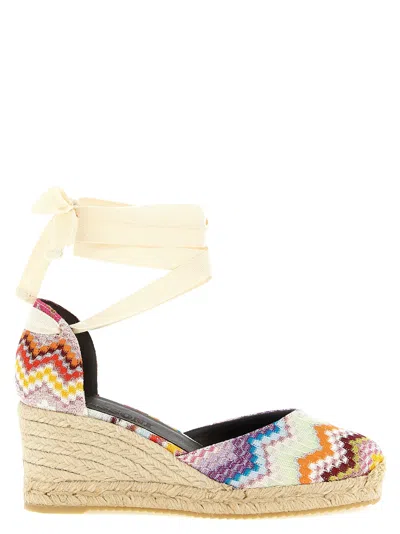Missoni Eva 60 Striped Woven Espadrilles Sandals In Multi