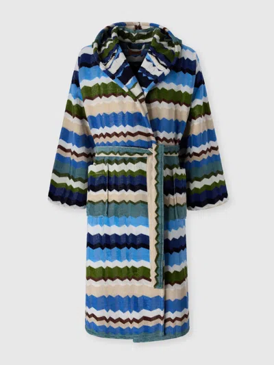 Missoni Eva Hooded Cotton Terry Bathrobe In Multi