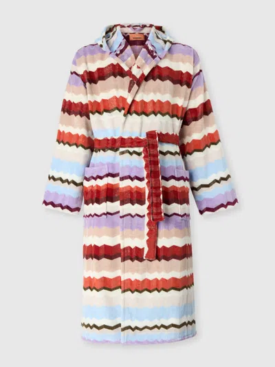 Missoni Eva Hooded Cotton Terry Bathrobe In Multi