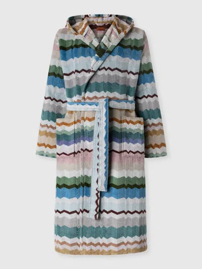 Missoni Eva Hooded Cotton Terry Bathrobe In Multi