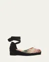 MISSONI EVA SEQUIN MULTI ANKLE-WRAP ESPADRILLES