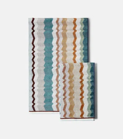 Missoni Eva Set Of 2 Cotton Terry Towels In Red