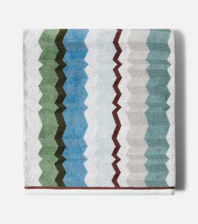 Missoni Eva Zigzag Cotton Terry Towel In Purple