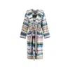 Missoni Eva Zigzag-pattern Hooded Bathrobe In Multi