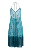 Missoni Exclusive Riviera Fringed Cotton-blend Knit Midi Dress In Print