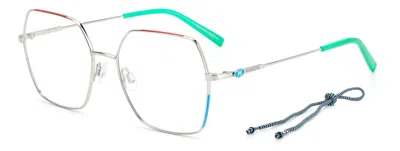 Missoni Eyeglasses In Palladium Red Azure