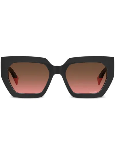 Missoni Eyewear Tinted Square Frame Sunglasses In Black
