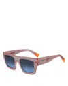 Missoni Geometric Frame Sunglasses In Pink/blue Gradient