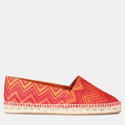 Pre-owned Missoni Fabric Slip On Espadrilles Size 36 In Multicolor