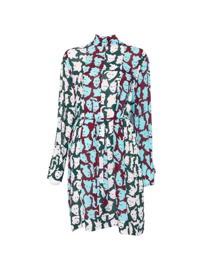 Missoni Faces-print Belted Dress In Multi