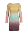Missoni Metallic Ombre Knit Mini Dress In Color