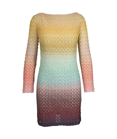 MISSONI MISSONI LONG-SLEEVED CREWNECK MINI DRESS