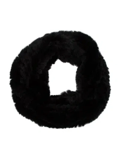 Pre-owned Missoni Faux Fur Infinity Scarf In Black